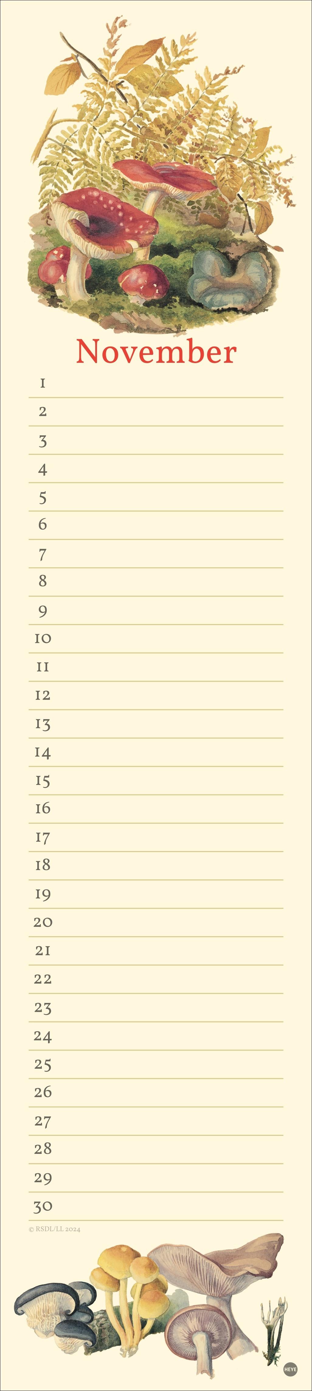 Beispielinhalt (Bild) Edith Holden: Geburtstagskalender Langplaner