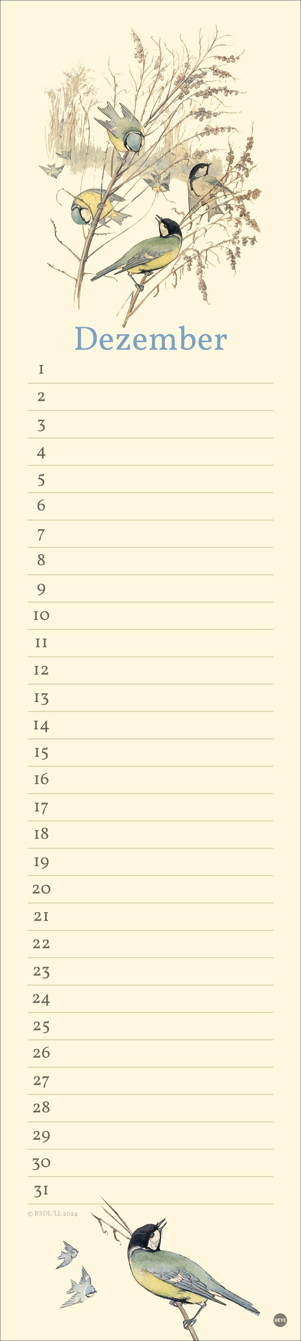 Beispielinhalt (Bild) Edith Holden: Geburtstagskalender Langplaner