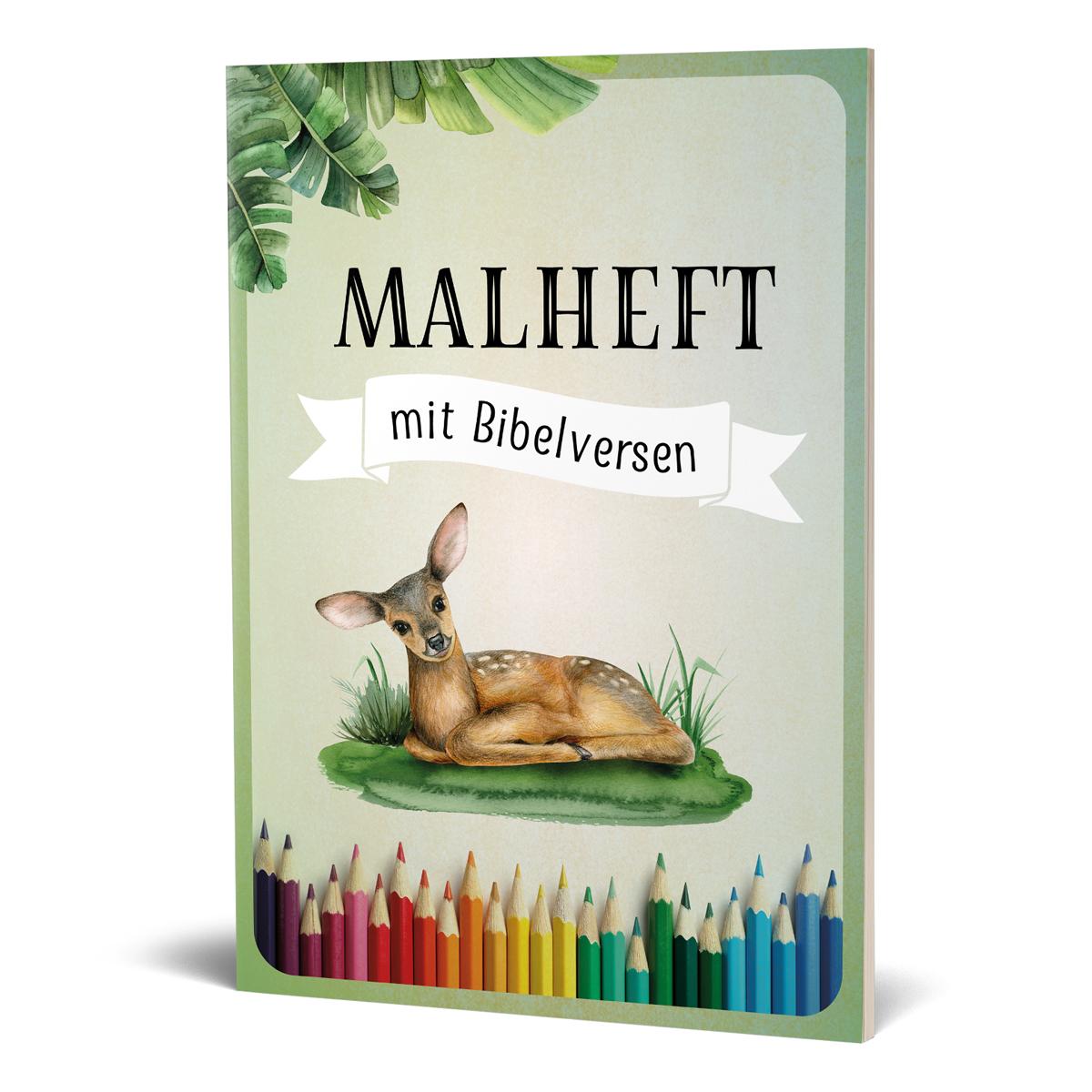 Vorderes Coverbild Malheft mit Bibelversen