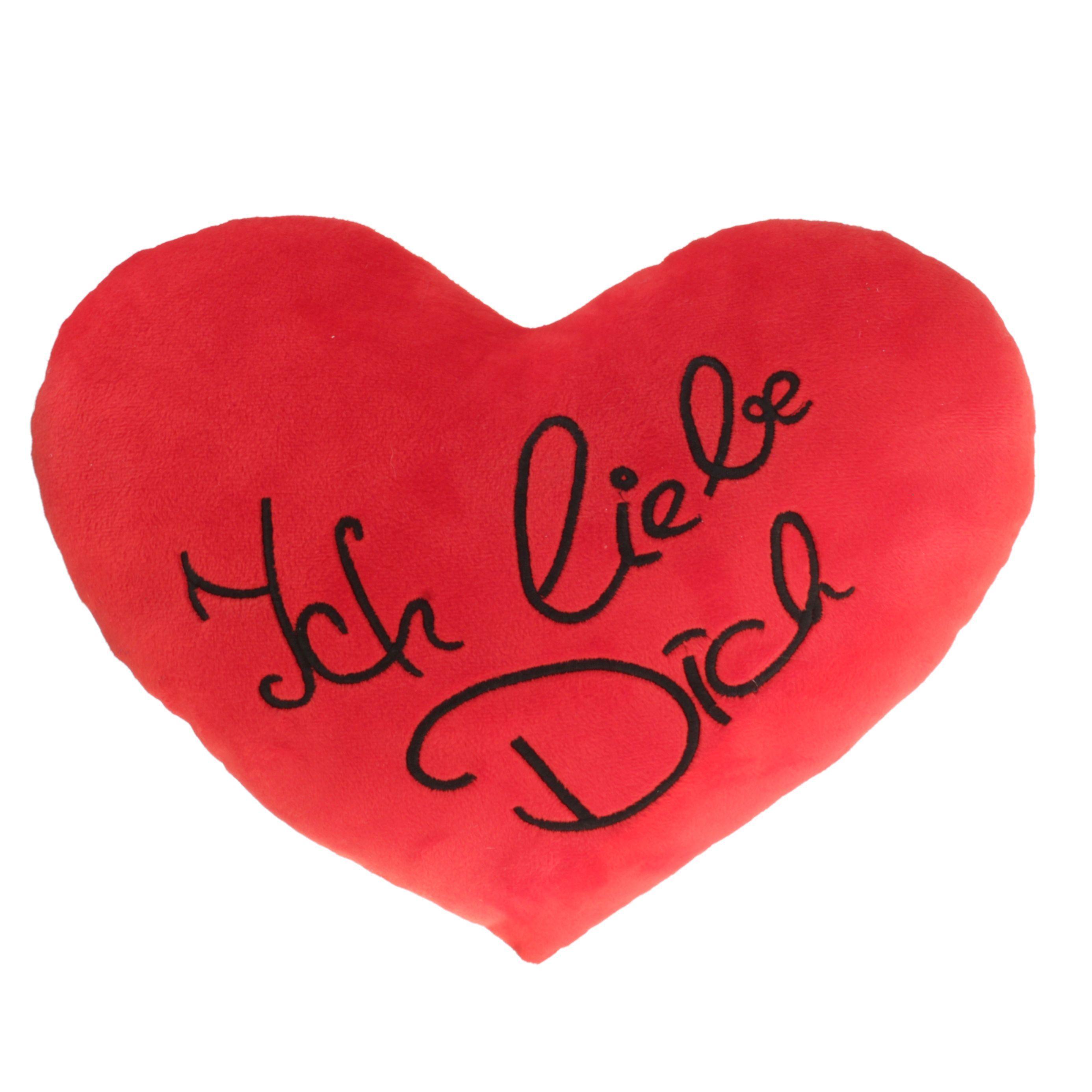 Vorderes Coverbild Plüschherz "Ich liebe Dich"-Bestickung, mit Aufhänger, 35 cm