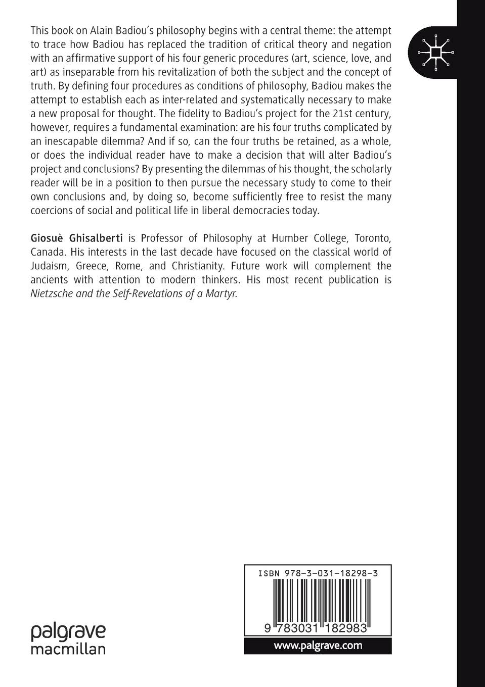 Rückseitencover Dilemmas of Truth in Alain Badiou's Philosophy