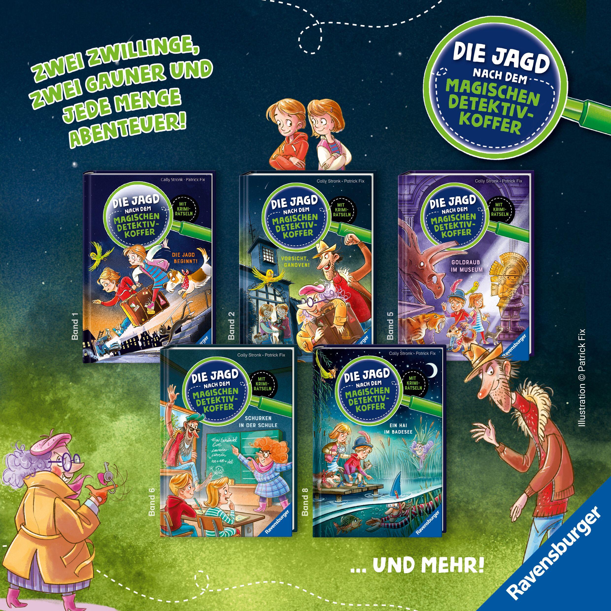 Beispielinhalt (Bild) Die Jagd nach dem magischen Detektivkoffer, Band 7 - Das verflixt verfluchte Geisterhaus