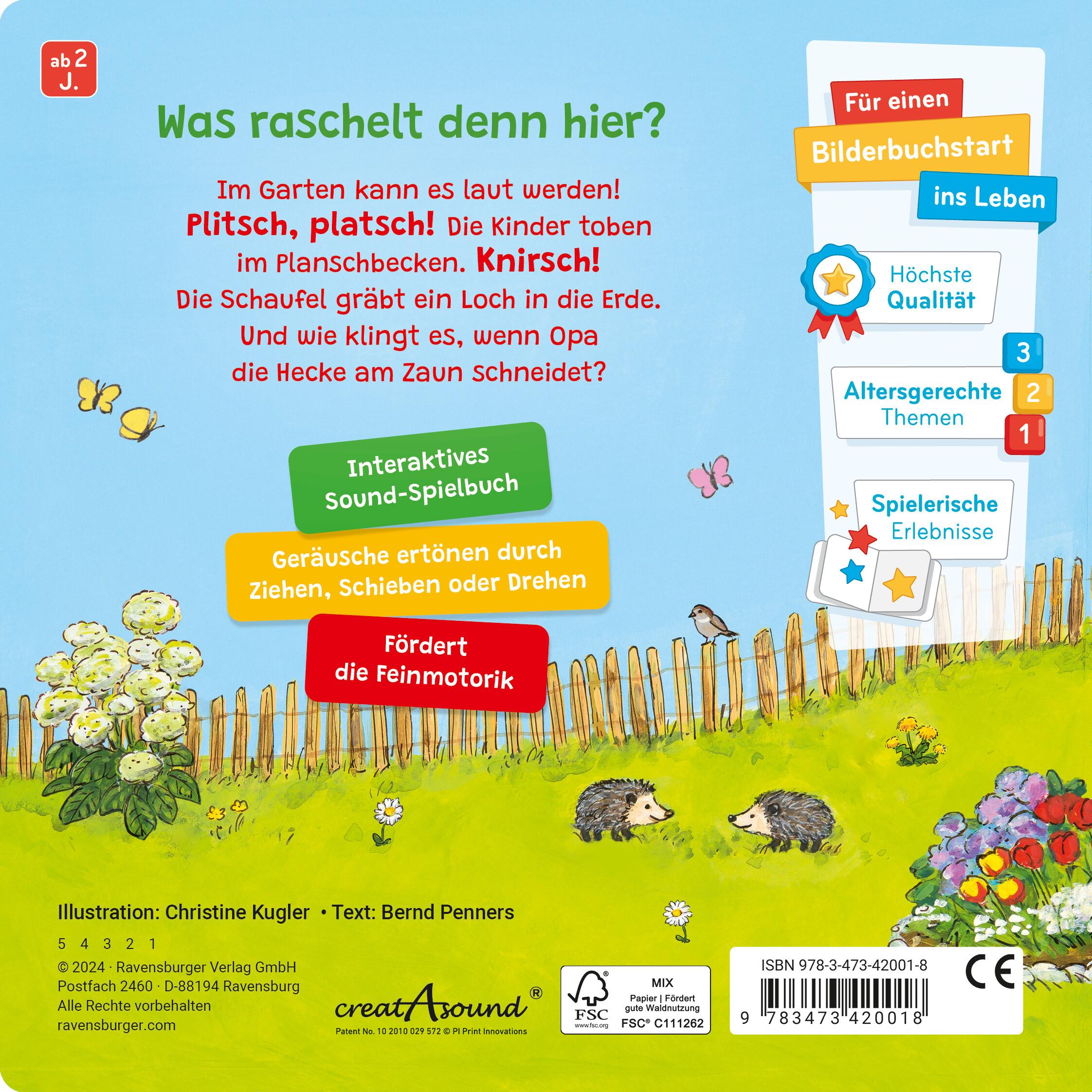 Rückseitencover Spielen, hören, staunen - Garten