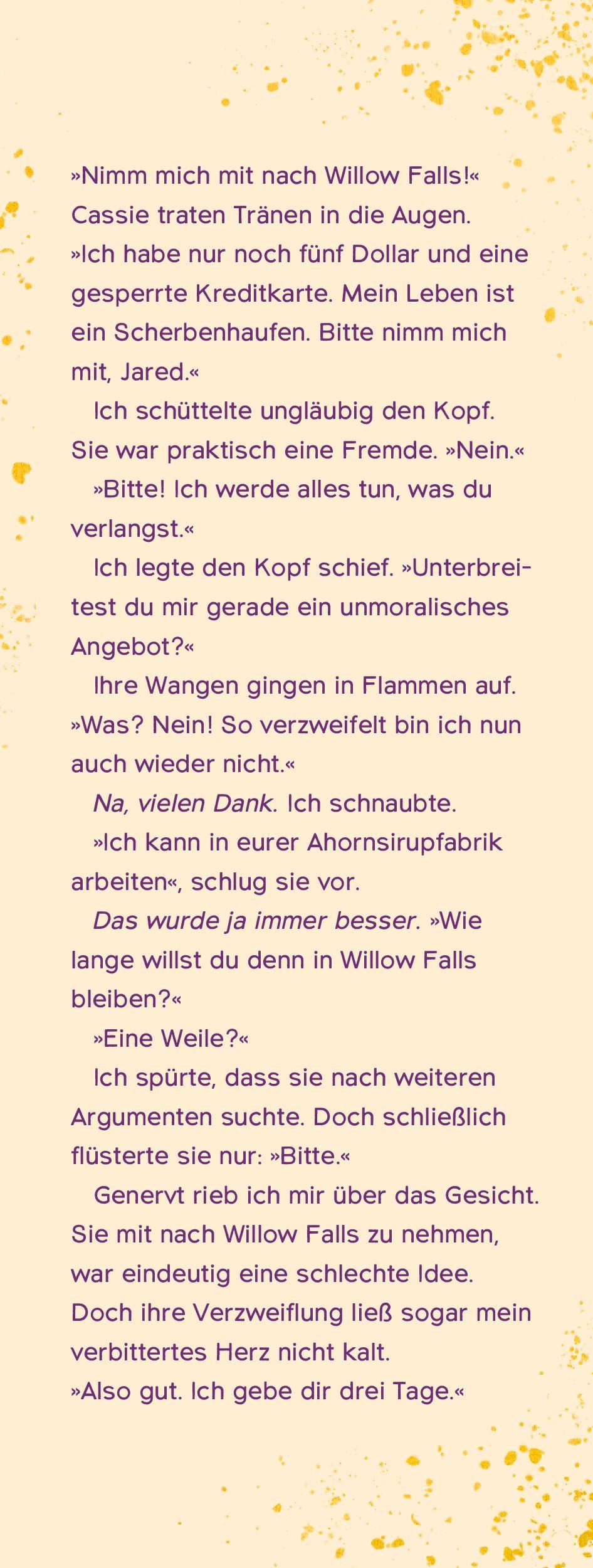 Beispielinhalt (Bild) Willow-Falls-Reihe, Band 1 - Take Me Home to Willow Falls