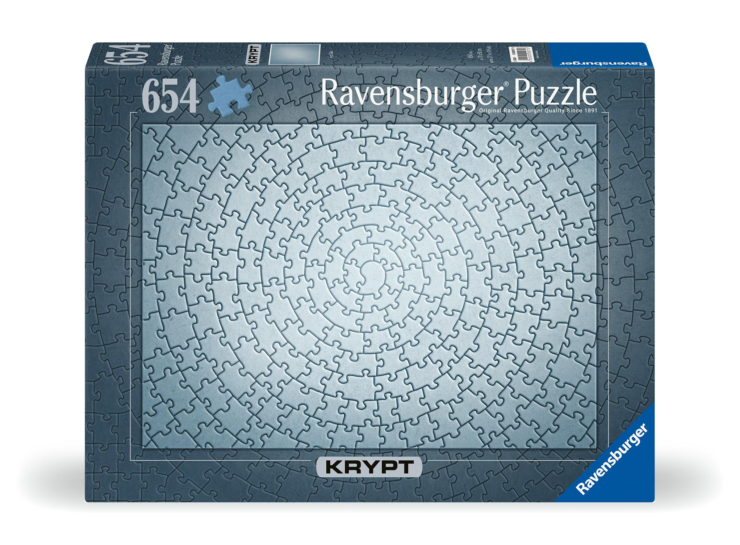 Vorderes Coverbild Ravensburger Puzzle 12000071 - Krypt Puzzle Silber - Puzzle mit 654 silbernen Teilen, tolle Herausforderung für Puzzle-Profis ab 14 Jahren