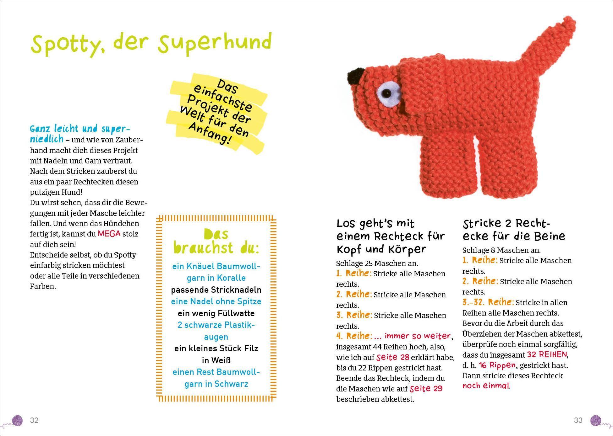 Beispielinhalt (Bild) Mein erstes Strickbuch