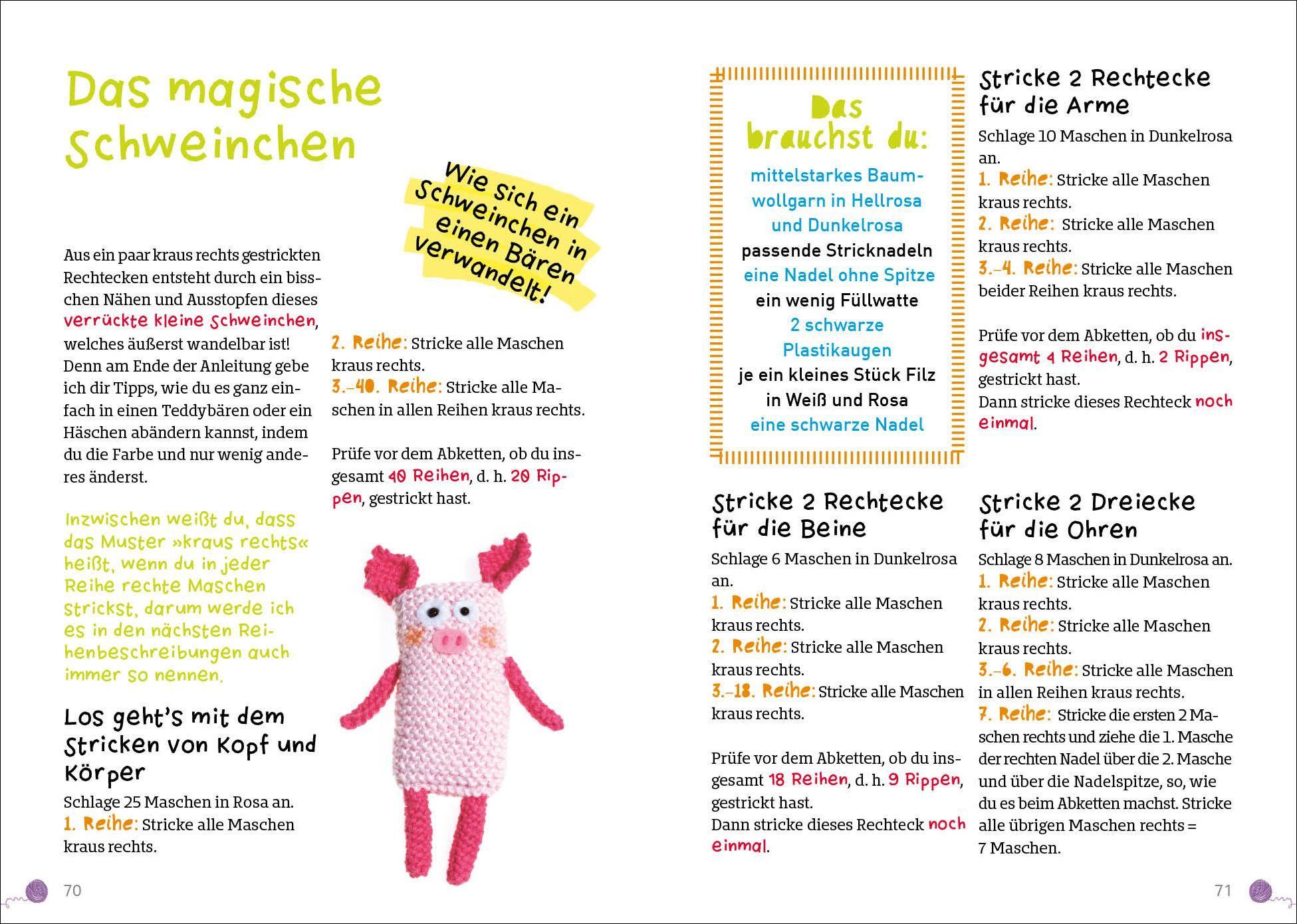 Beispielinhalt (Bild) Mein erstes Strickbuch