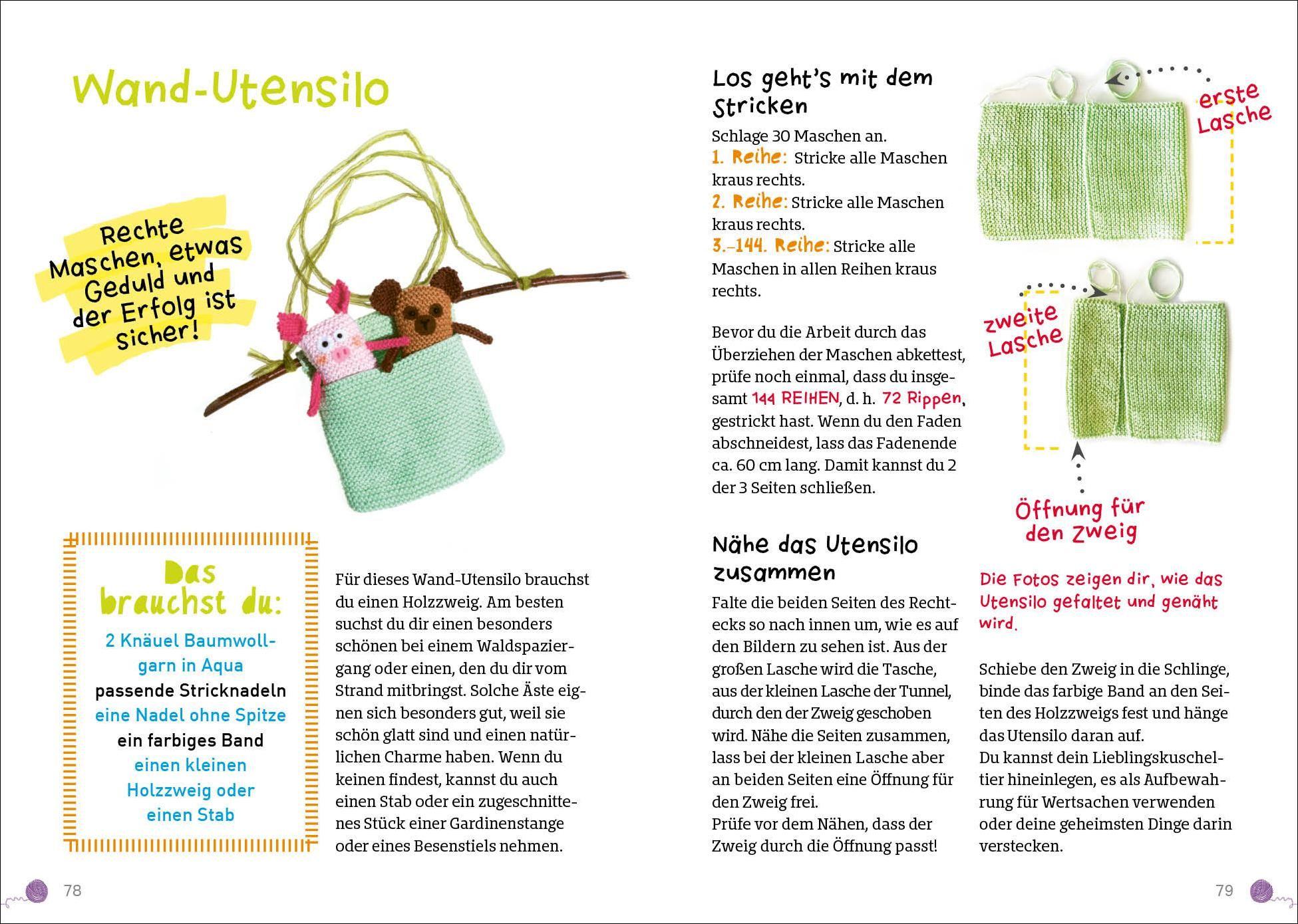 Beispielinhalt (Bild) Mein erstes Strickbuch