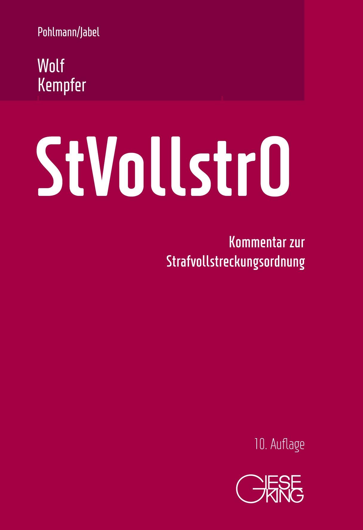 Vorderes Coverbild Strafvollstreckungsordnung