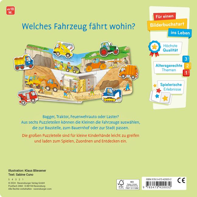 Beispielinhalt (Bild) Mein liebstes Puzzle-Spielbuch - Fahrzeuge