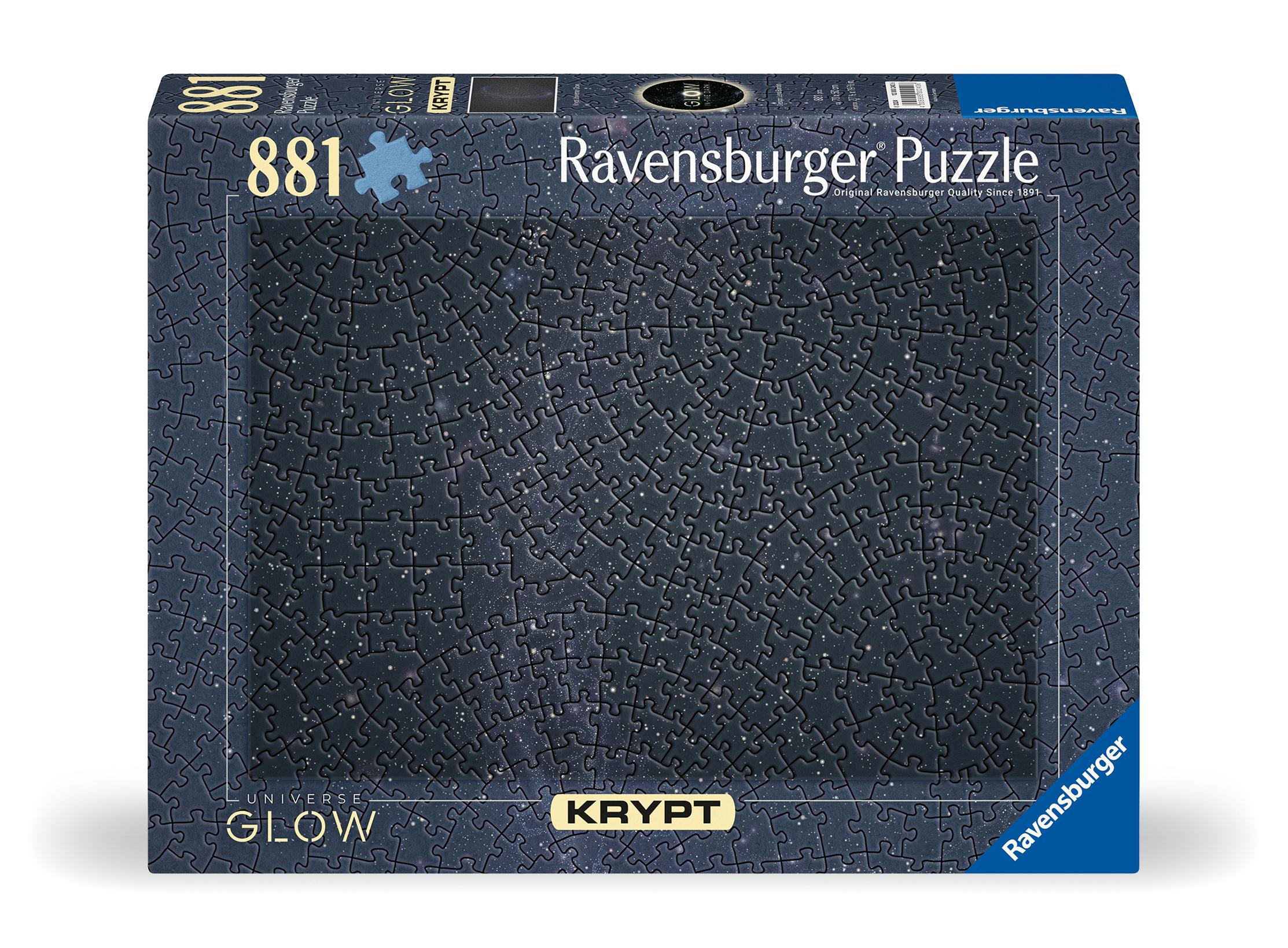 Vorderes Coverbild Erwachsenenpuzzle 881 Teile - Krypt Universe Glow