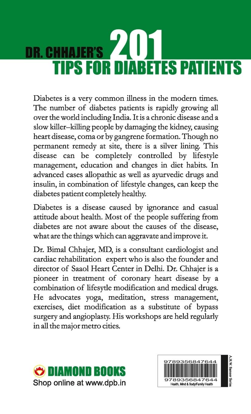 Rückseitencover 201 Tips For Diabetes Patients