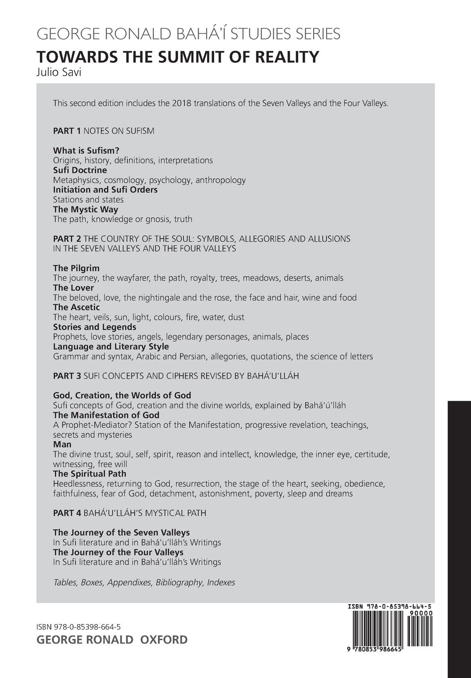 Rückseitencover Towards the Summit of Reality