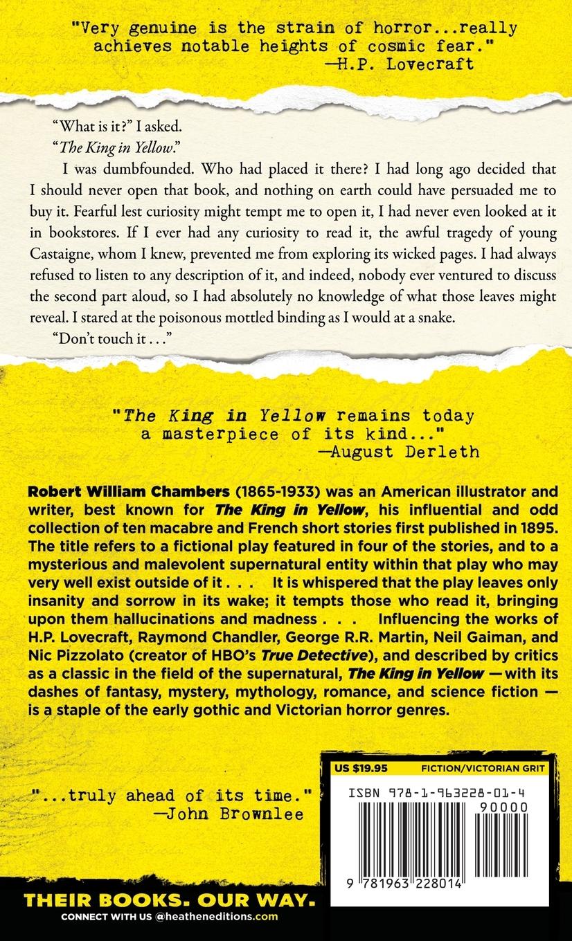 Rückseitencover The King in Yellow (Heathen Edition)