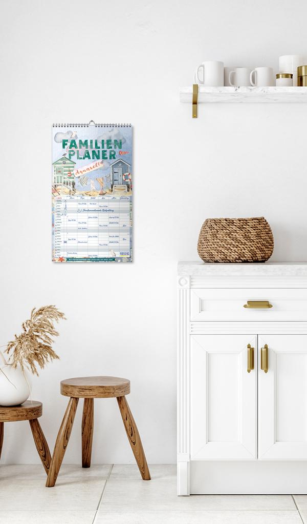 Beispielinhalt (Bild) Familienplaner Aquarell 2025