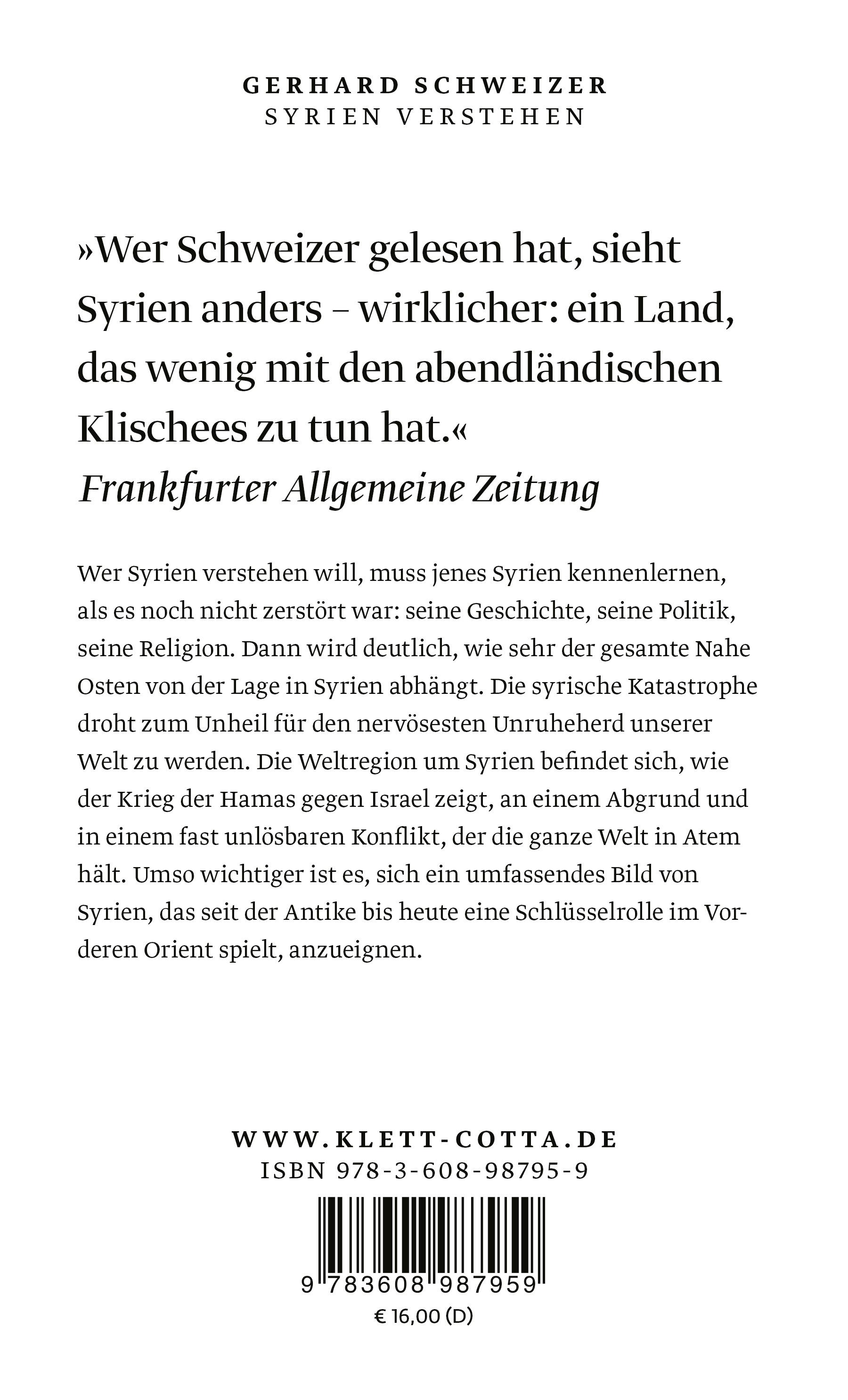Rückseitencover Syrien verstehen