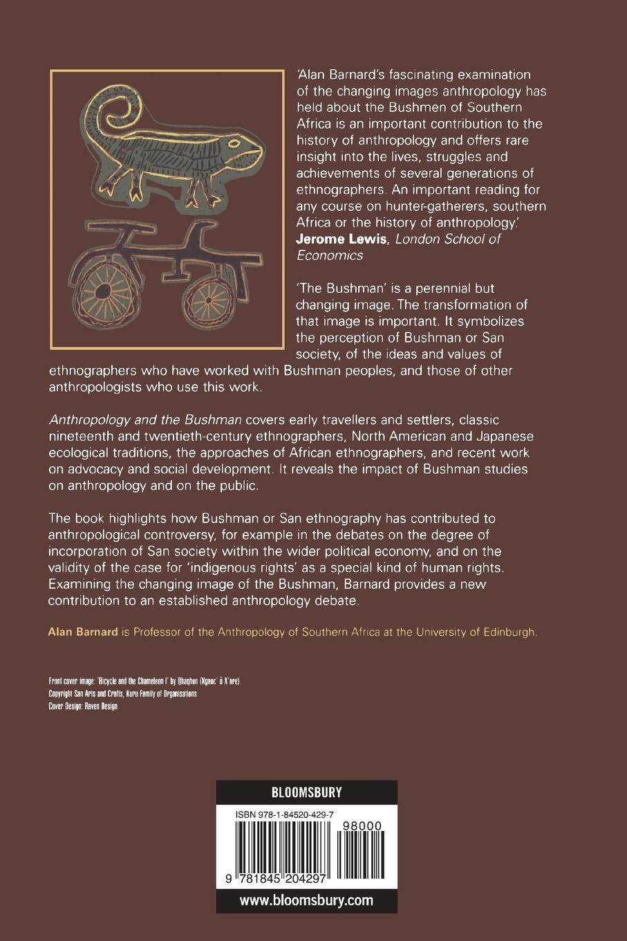 Rückseitencover Anthropology and the Bushman