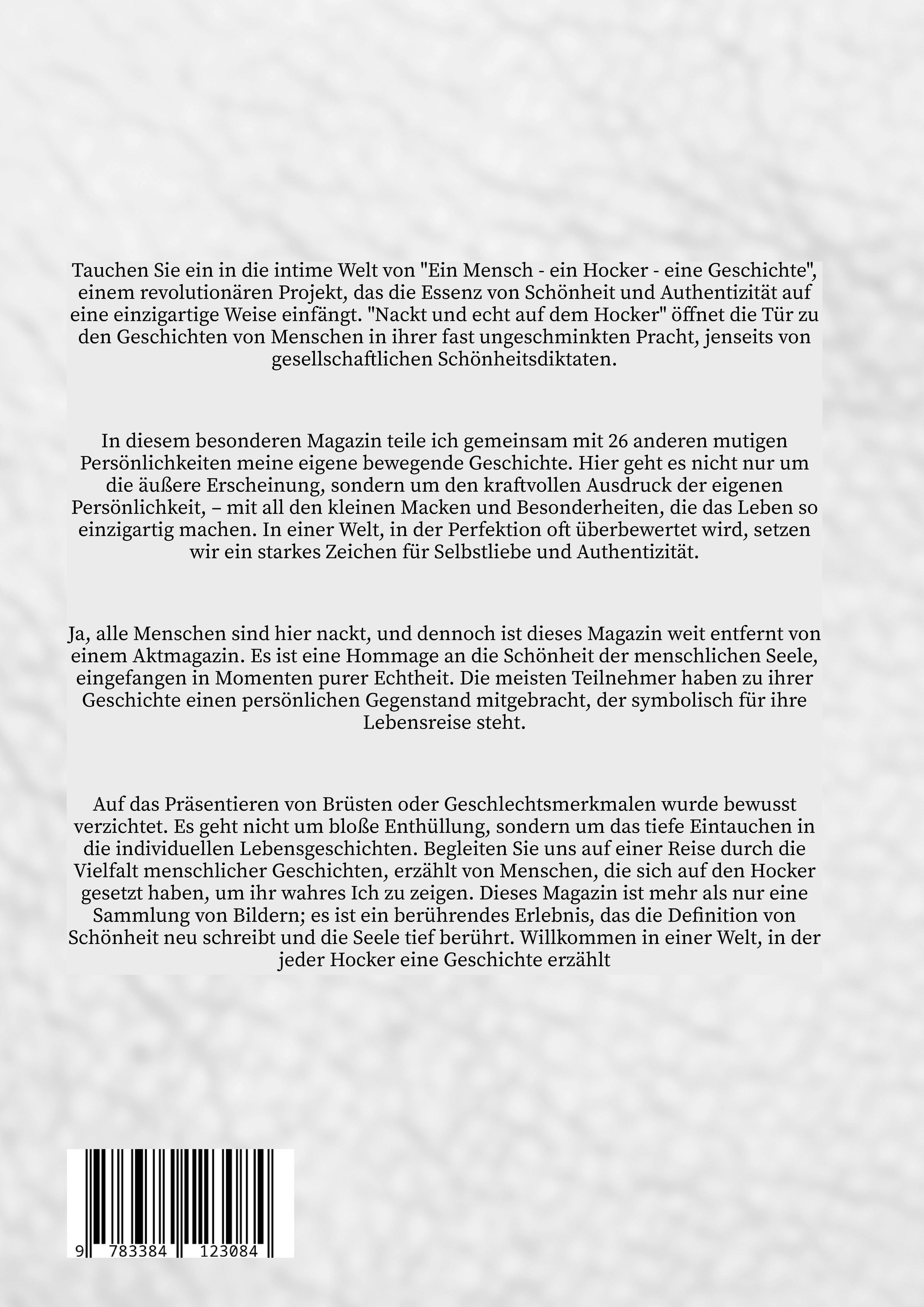 Rückseitencover Nackt und echt auf'm Hocker