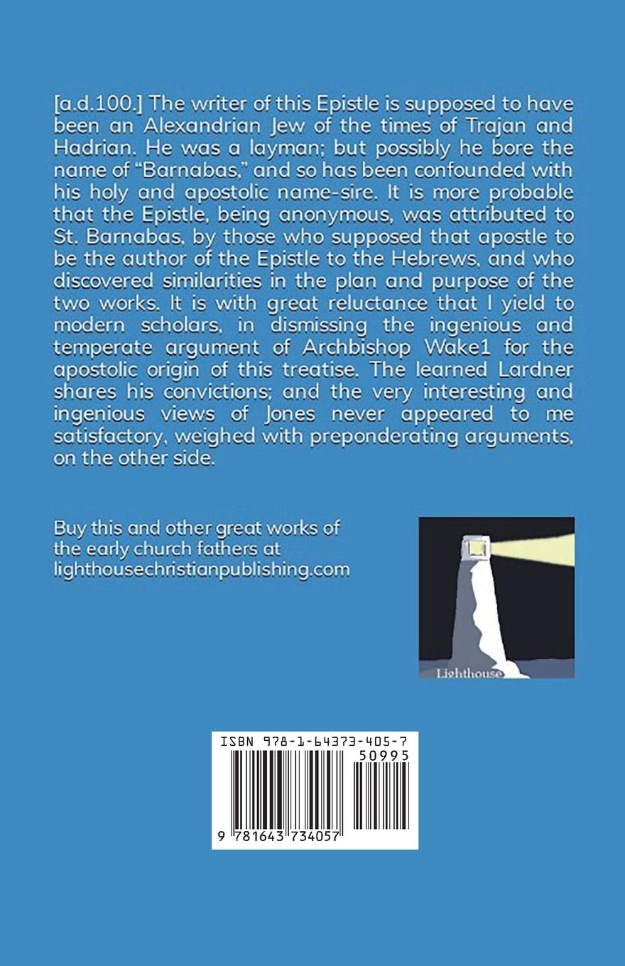 Rückseitencover The Epistle of St. Barnabas