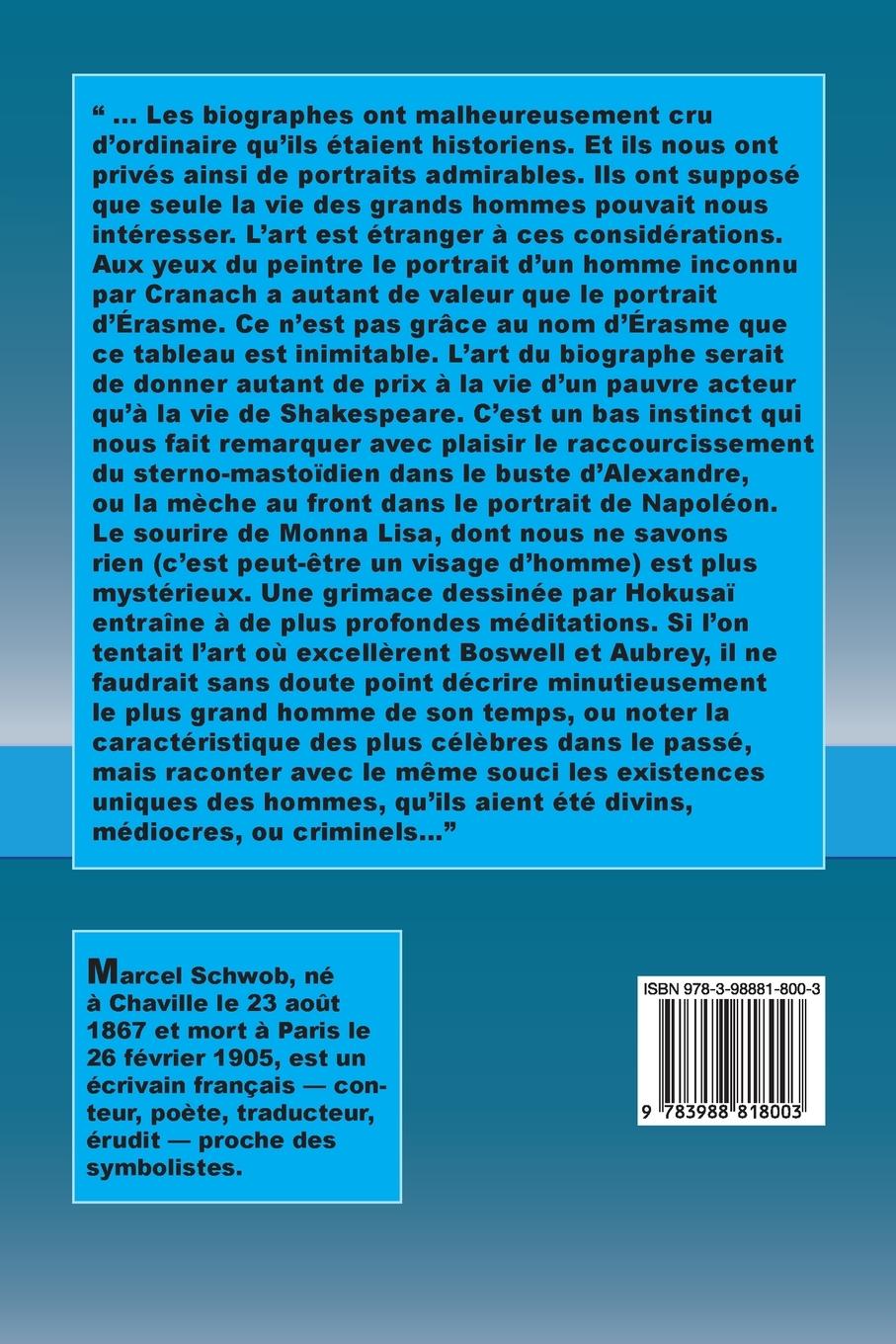 Rückseitencover Vies imaginaires