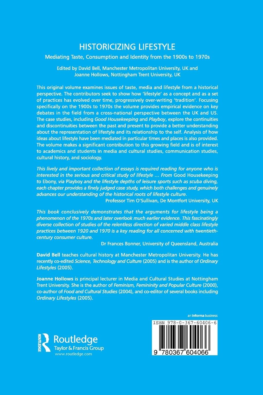 Rückseitencover Historicizing Lifestyle