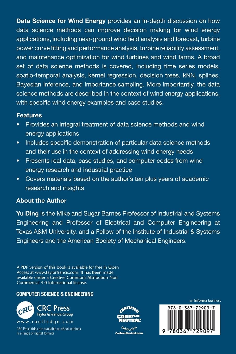 Rückseitencover Data Science for Wind Energy