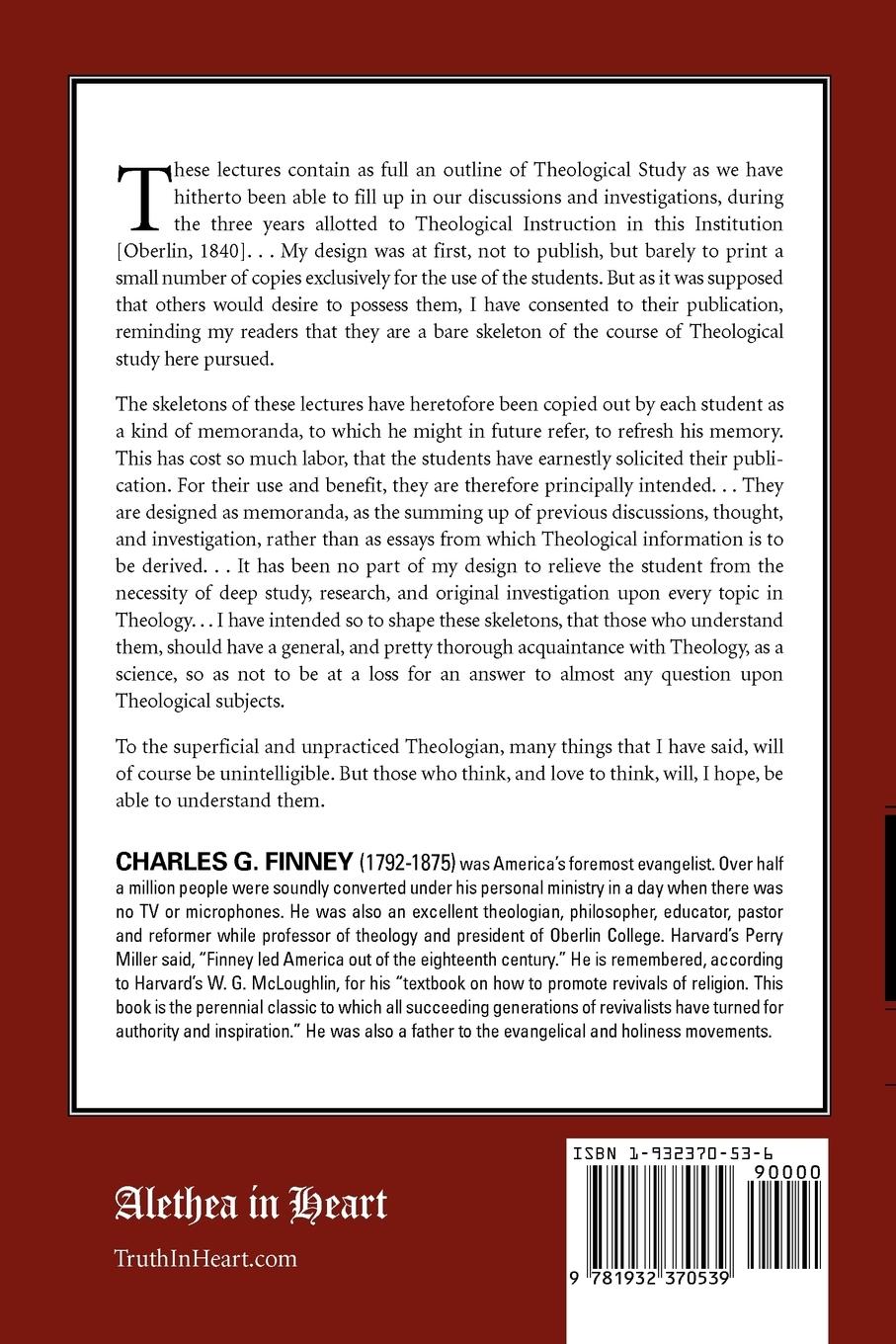 Rückseitencover Skeletons of a Course of Theological Lectures.