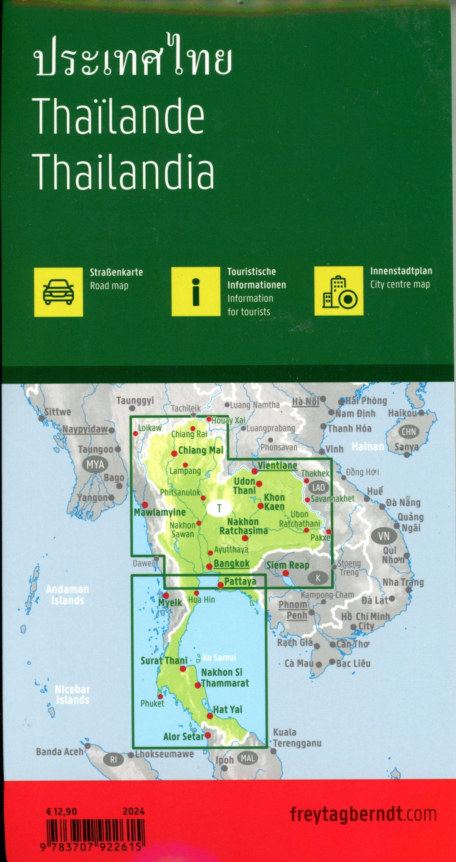 Beispielinhalt (Bild) Thailand, Autokarte 1:900.000, freytag & berndt