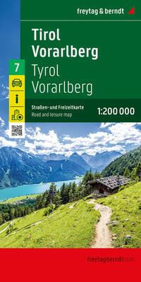 Vorderes Coverbild Tirol - Vorarlberg, Straßen- und Freizeitkarte 1:200.000, freytag & berndt