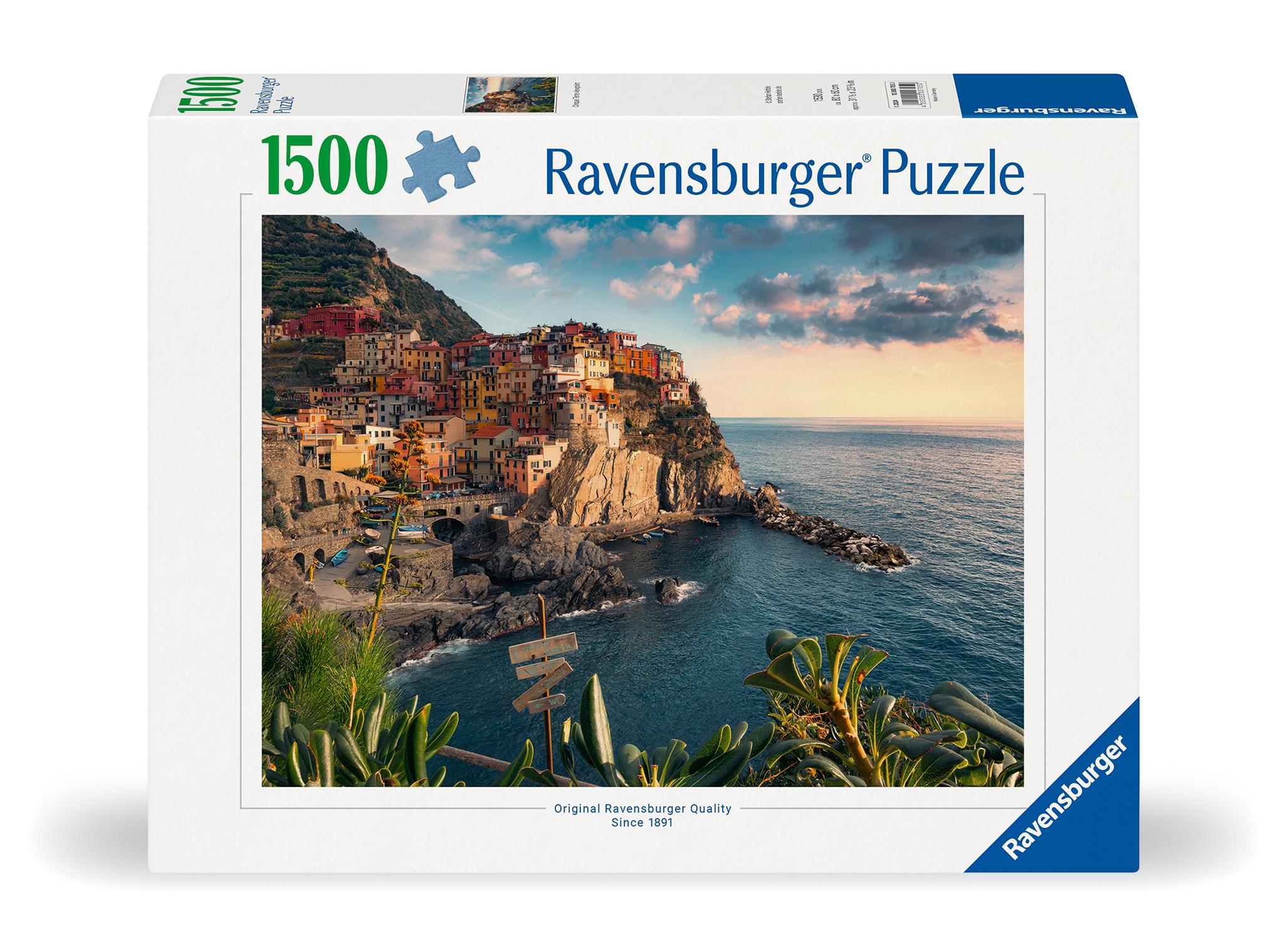 Vorderes Coverbild Erwachsenenpuzzle 1500 Teile - Blick auf Cinque Terre