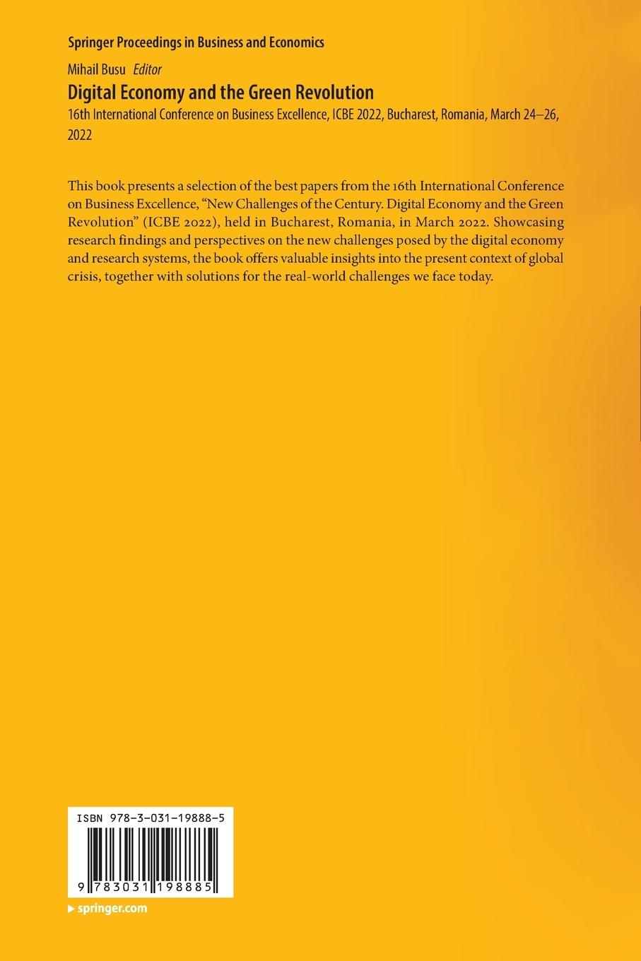 Rückseitencover Digital Economy and the Green Revolution