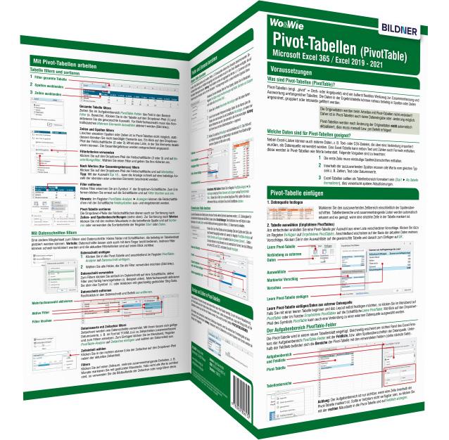 Vorderes Coverbild Pivot-Tabellen (PivotTable) Microsoft Excel 365 / Excel 2019 - 2021