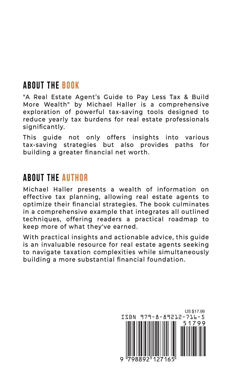 Rückseitencover A Real Estate Agent's Guide to Pay Less Tax & Build More Wealth