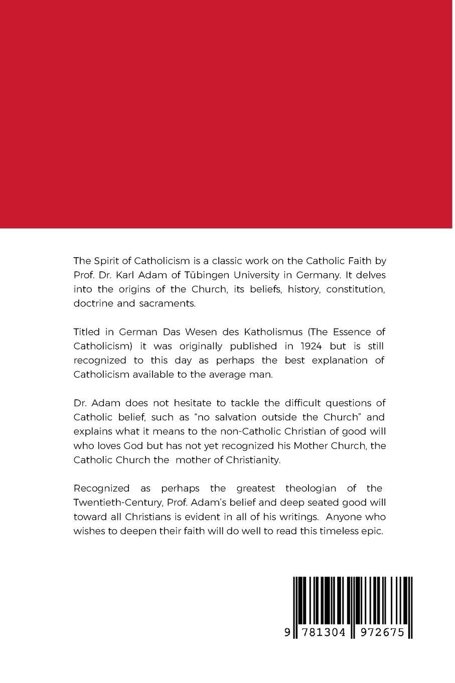 Rückseitencover The Spirit of Catholicism