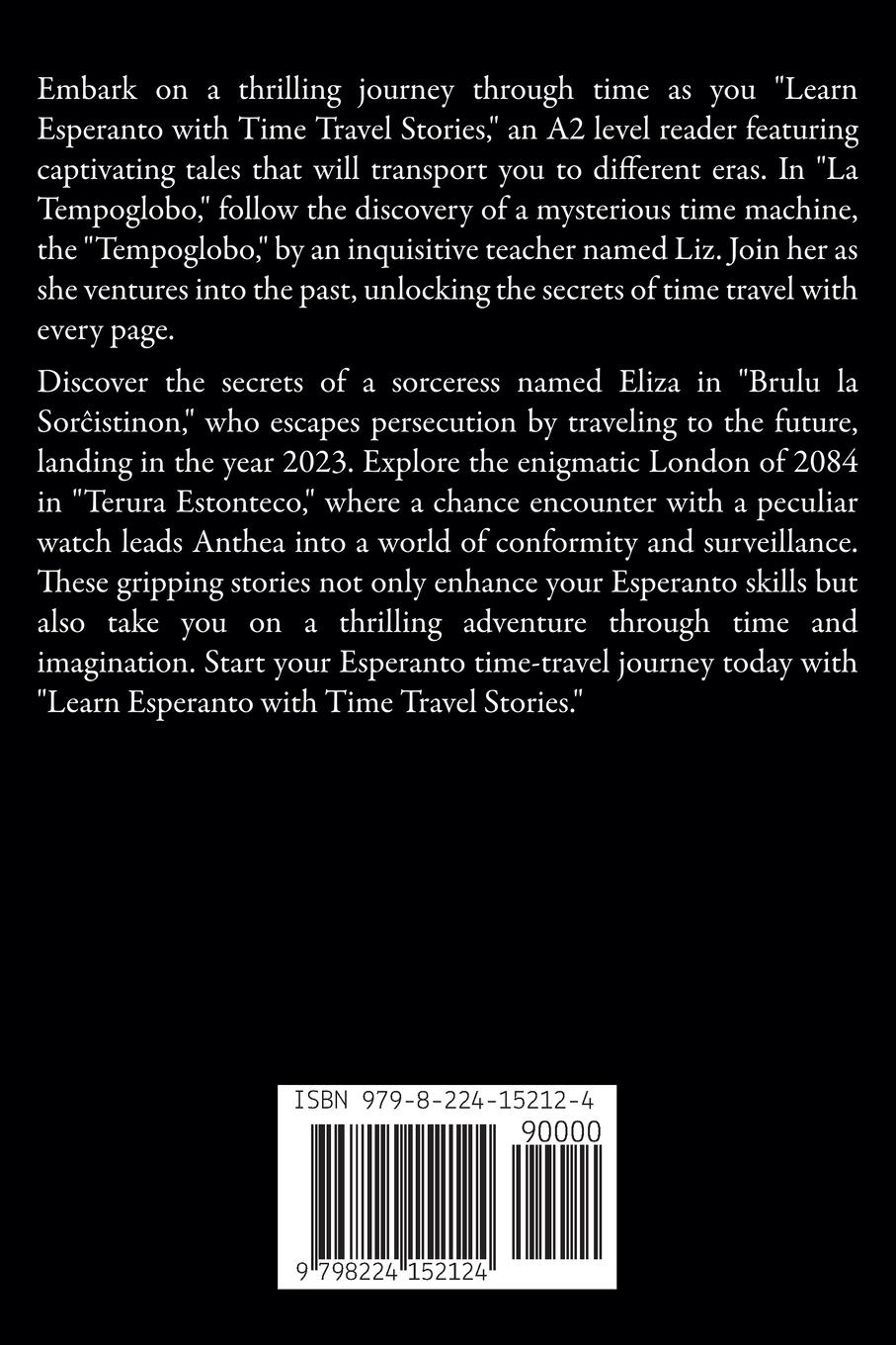 Rückseitencover Learn Esperanto with Time Travel Stories