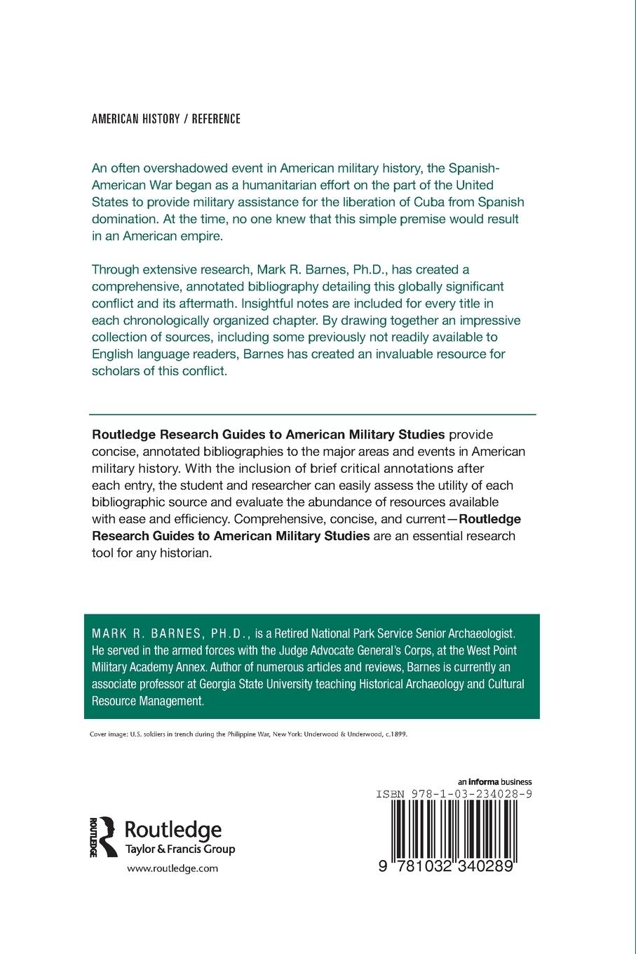 Rückseitencover The Spanish-American War and Philippine Insurrection, 1898-1902