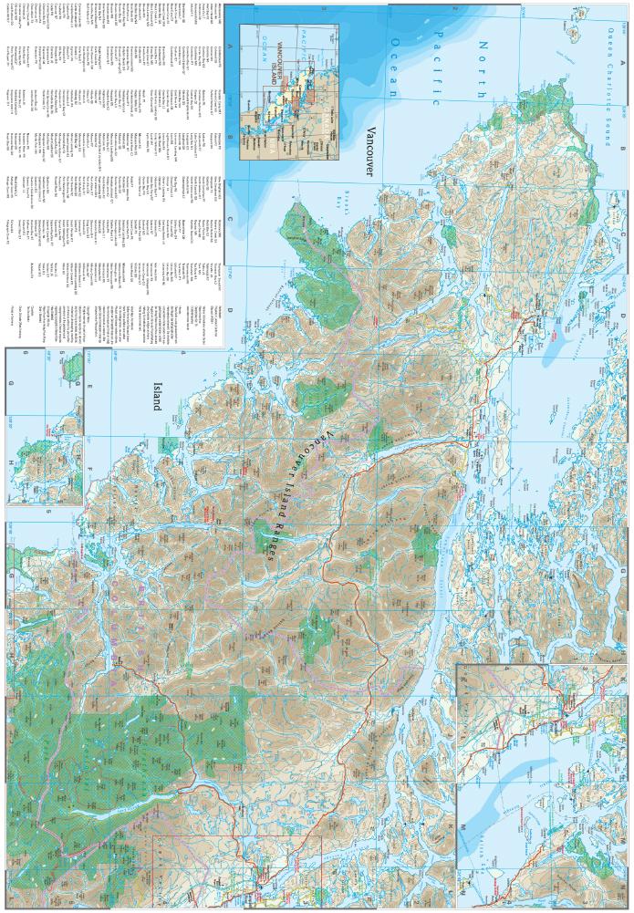 Beispielinhalt (Bild) Reise Know-How Landkarte Vancouver Island (1:250.000)