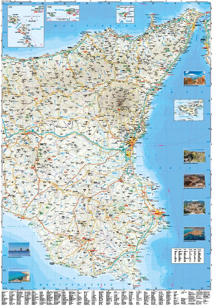 Beispielinhalt (Bild) Reise Know-How Landkarte Sizilien / Sicily (1:200.000)