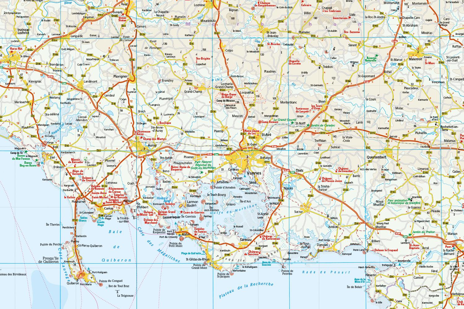 Beispielinhalt (Bild) Reise Know-How Landkarte Bretagne / Brittany (1:200.000)