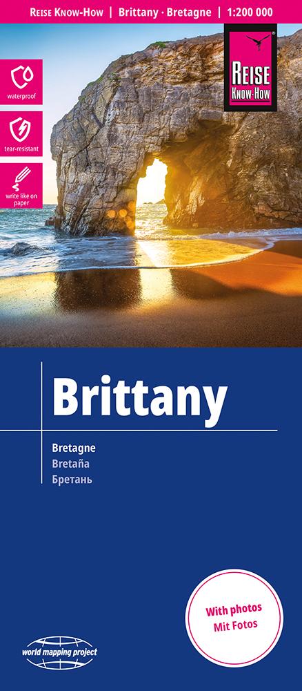 Vorderes Coverbild Reise Know-How Landkarte Bretagne / Brittany (1:200.000)