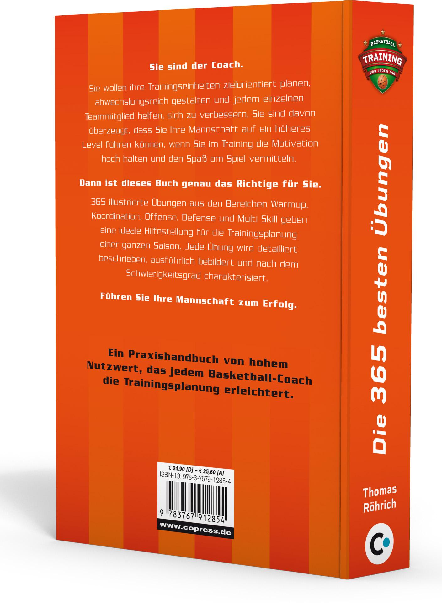Rückseitencover Basketballtraining für jeden Tag. Die 365 besten Übungen.