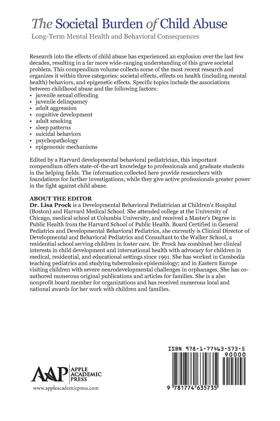 Rückseitencover The Societal Burden of Child Abuse