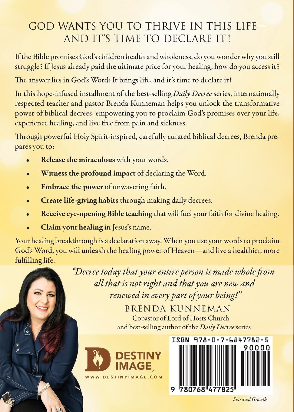 Rückseitencover Daily Decrees for Divine Healing