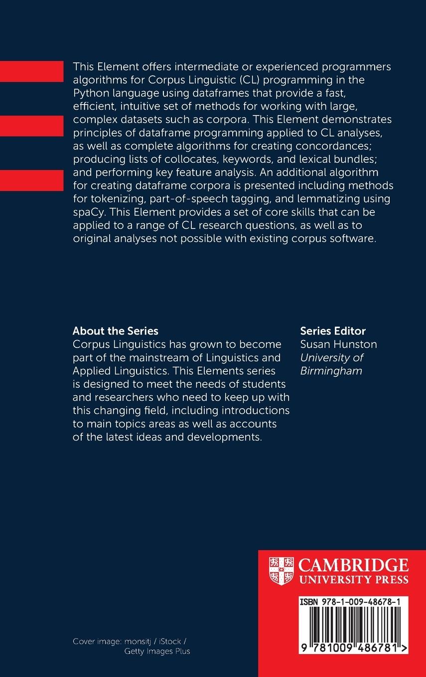 Rückseitencover Programming for Corpus Linguistics with Python and Dataframes