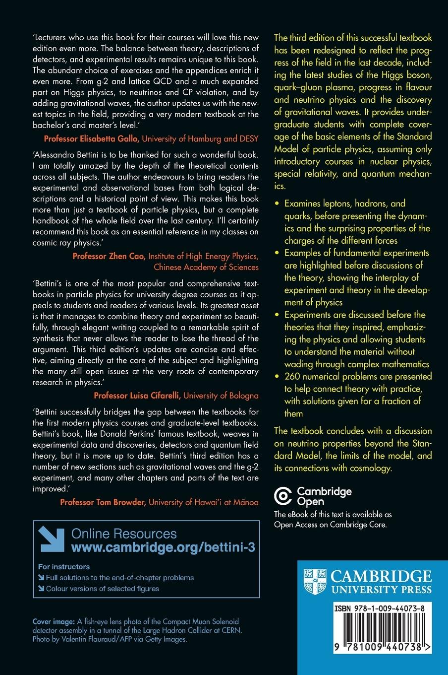 Rückseitencover Introduction to Elementary Particle Physics