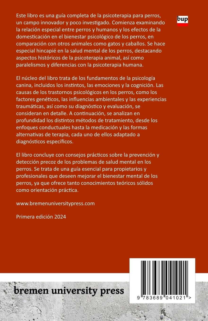 Rückseitencover Psicoterapia para perros