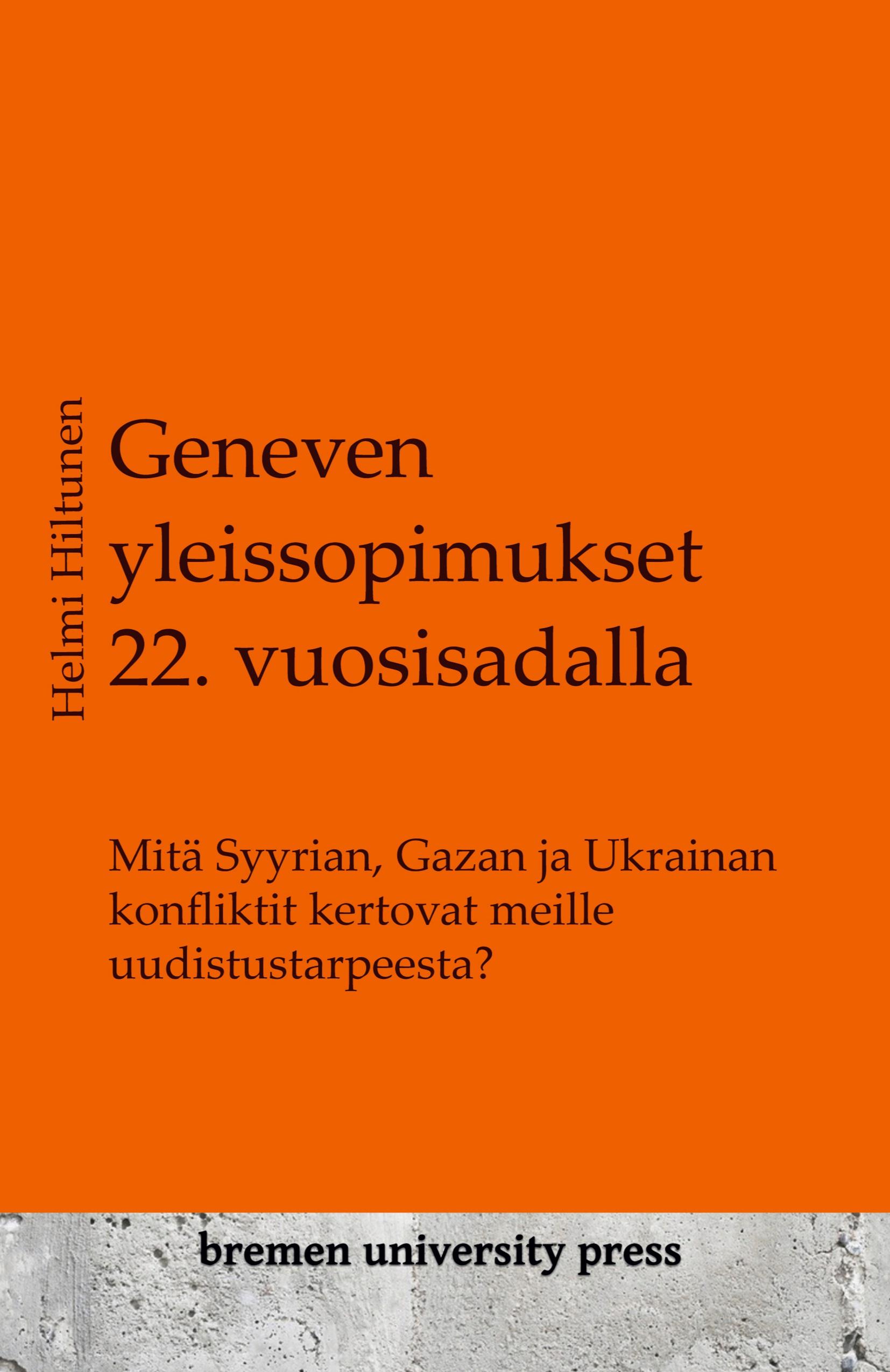 Vorderes Coverbild Geneven yleissopimukset 22. vuosisadalla
