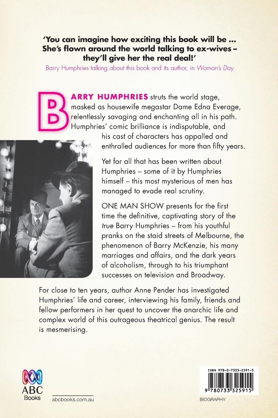 Rückseitencover ONE MAN SHOW STAGES BARRY HUMPHRIES