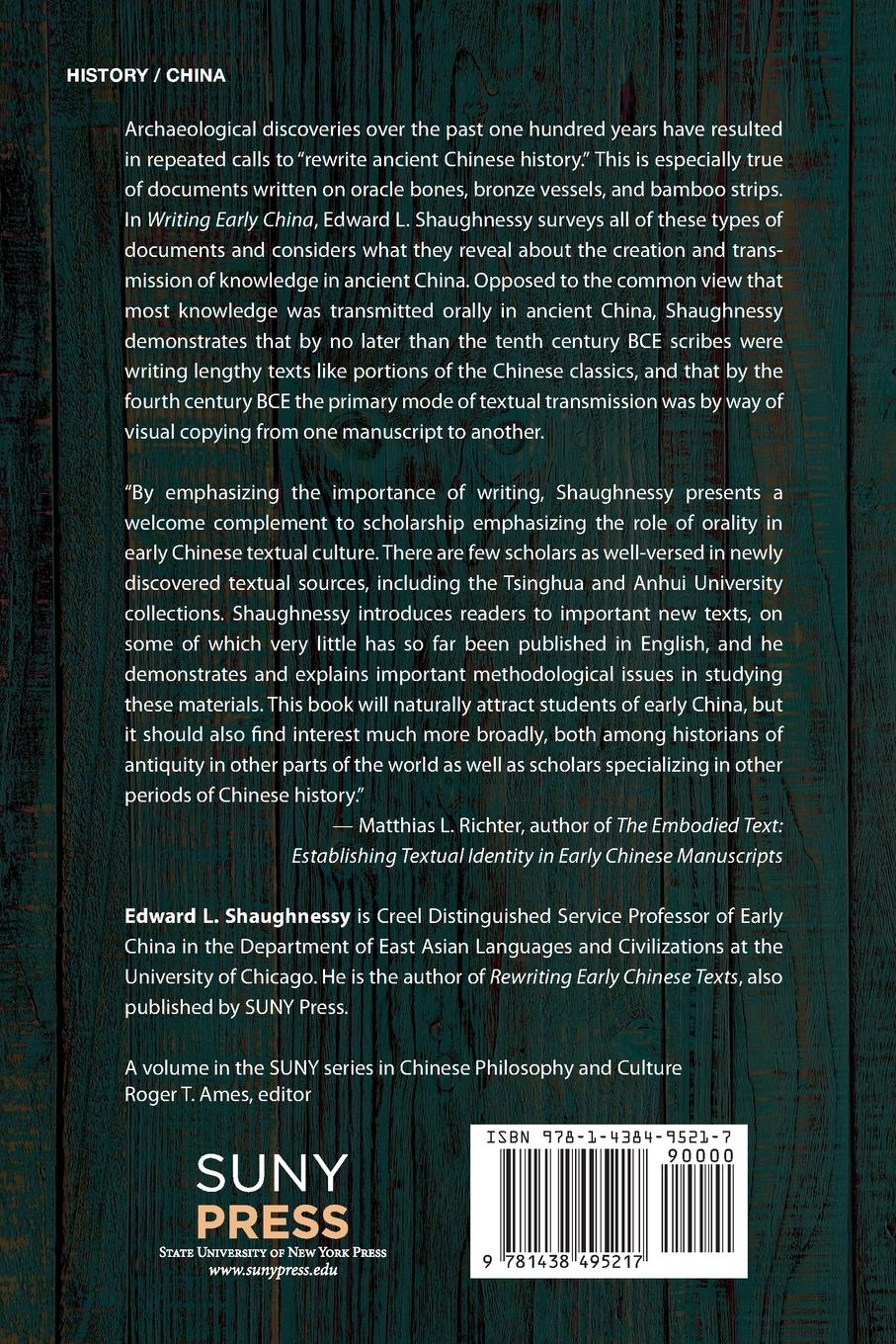 Rückseitencover Writing Early China