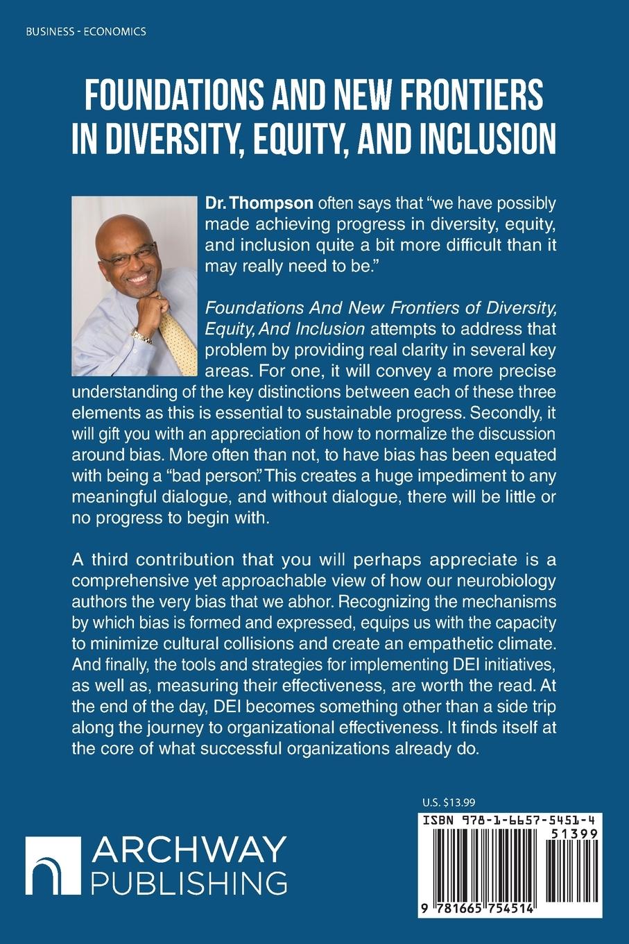 Rückseitencover Foundations And New Frontiers In Diversity, Equity, And Inclusion